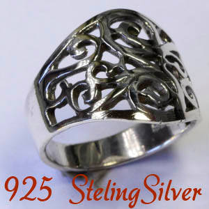 Solid 925 Sterling silver ring size 7# & 4.21g