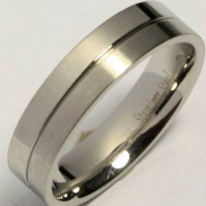 Solid Stainless Steel ring size 7.5# + 4.15g