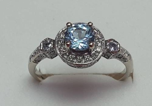 9ct White Gold Diamond Ring