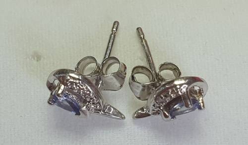 9ct White Gold Diamond earrings