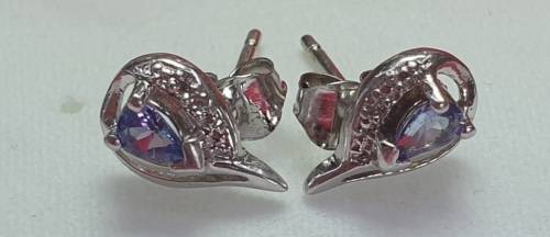 9ct White Gold Diamond earrings