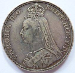 1889 VICTORIA SILVER COIN.