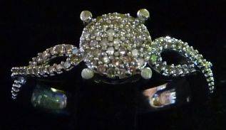 STUNNING GENUINE DIAMOND SOLID 9 CT GOLD RING.