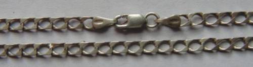 LONG SOLID SILVER LADIES NECKLACE.