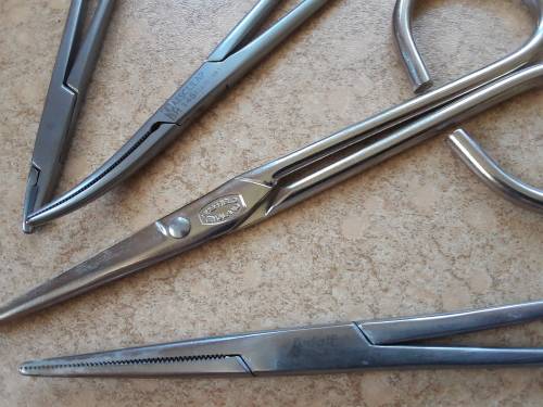 Surgical Clamps & Sheffield England pair of scissors!! All for 1 Bid!!