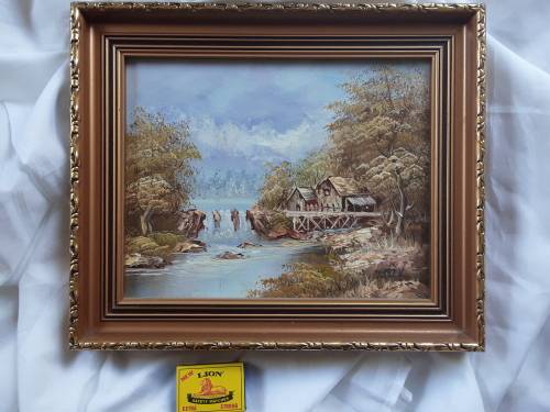 STUNNING!! Golden Frame Original Painting!! with Artist signature