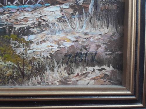 STUNNING!! Golden Frame Original Painting!! with Artist signature