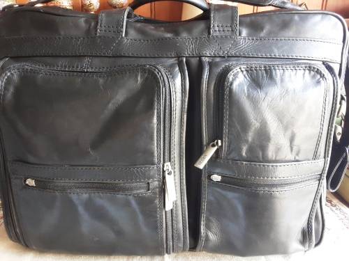 WOW!! BUSBY Full Leather Folio Executive Laptop Carry Bag!!!