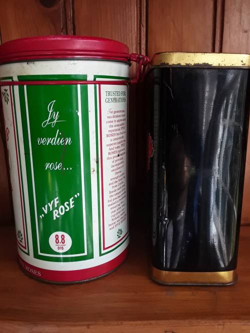 Original!! 2 Vintage 5 *Roses* Tea Tins!! ~ both for 1 Bid!!