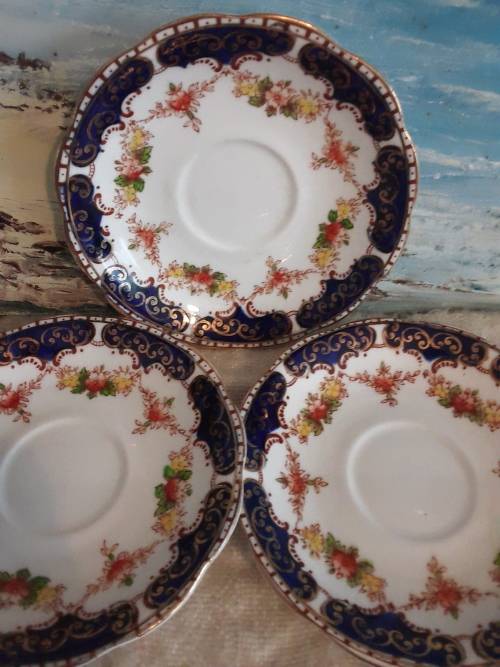 Stunning ANTIQUE *ROYAL STANDARD* saucers ~ 3 available! (Bid per saucer)