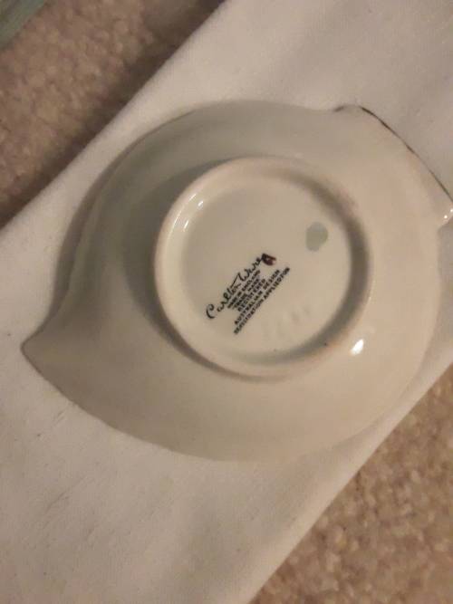 Lovely! 4 vintage *TRINKET* `Holders` ~ Basalt, Belleek, Carlton Ware + Hutschenreuther! 1 BID!!