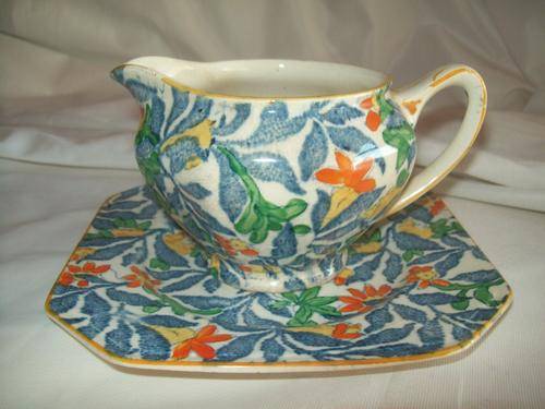 LOVELY**ANTIQUE**CREAMER & PLATE-FANTASY!!!