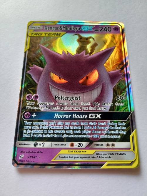 Pokemon Card Gengar & Mimikyu GX - Team Up 53/181