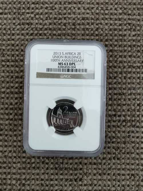 2013 South African R2 (Union Buildings 100th Anniversary) - NGC MS63 DPL