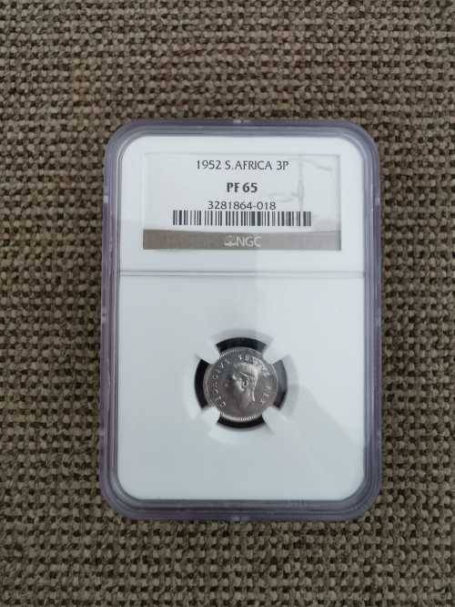 1952 South African 3P - NGC PF65