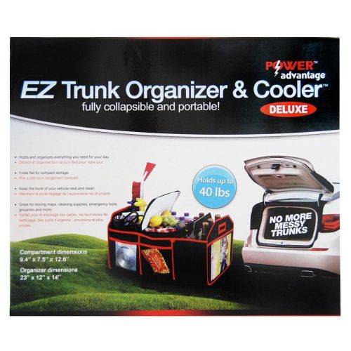 EZ Car Auto Trunk Organizer and Cooler Deluxe Power Advantage Collapsible Portable(AS SEEN ON TV)