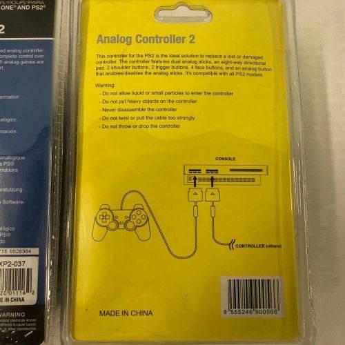 Analog Controller Playstation 1 or 2 - SET OF 2- Black