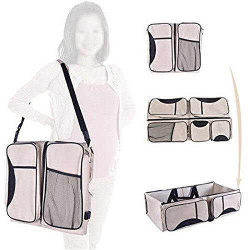 Baby Travel 3 in 1 Portable Bassinet Cot Mummy Travel Bag Diaper Change Bed Crib
