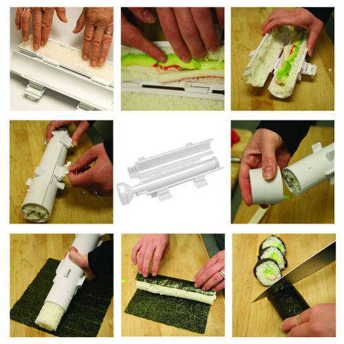 Sushi Roll Maker Making Kit Mold Sushezi Rice Roller Mould Kitchen Food DIY