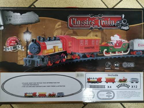 20 PCS Classic Electric Christmas Train Tracks Set W/ Music Lights Kids Toy Gift