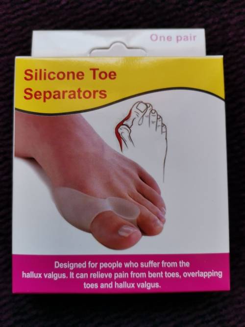 1Pair Silicone Gel Toe Spacer Separator Straightener Spreader Bunion Pain Relief