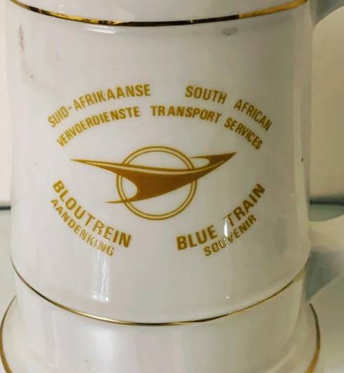 Vintage Continental Fine China Mug - South African Transport Services - Blue Train Souvenir