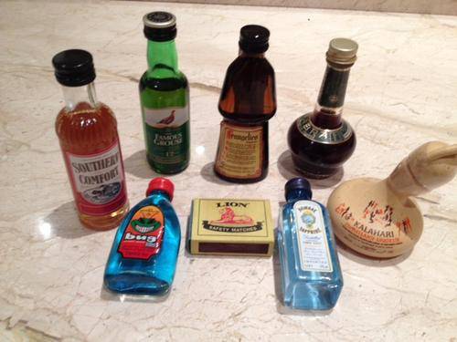 Collection of 7 Miniature Alcohol Bottles - 50ml - Bid for All