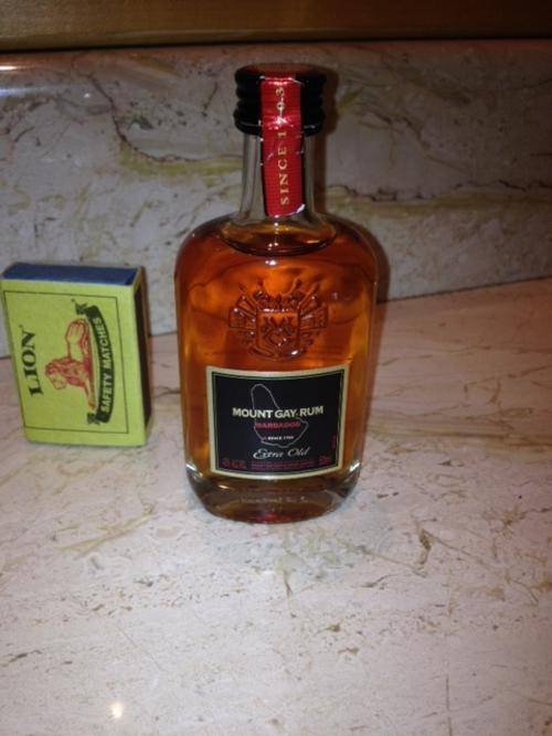 Collectable Glass Miniature Bottle - 50ml - Mount Gay Rum - Barbados