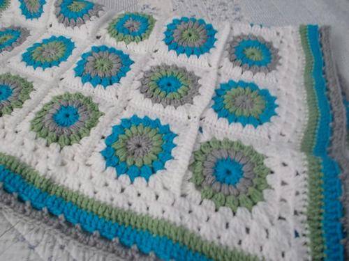 Fresh Turquoise Crochet Baby Blanket