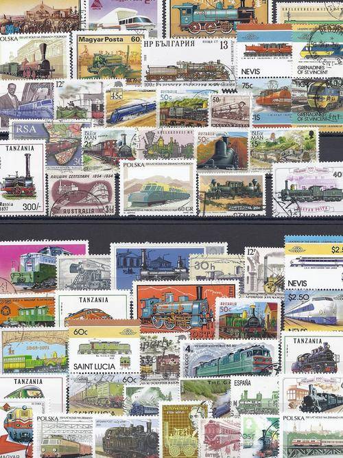50 X TRAIN STAMPS !!!!!!