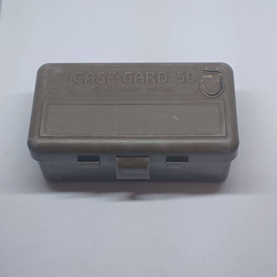 MTM 50 round ammo case-gard for 38-357 bullets. - Brown