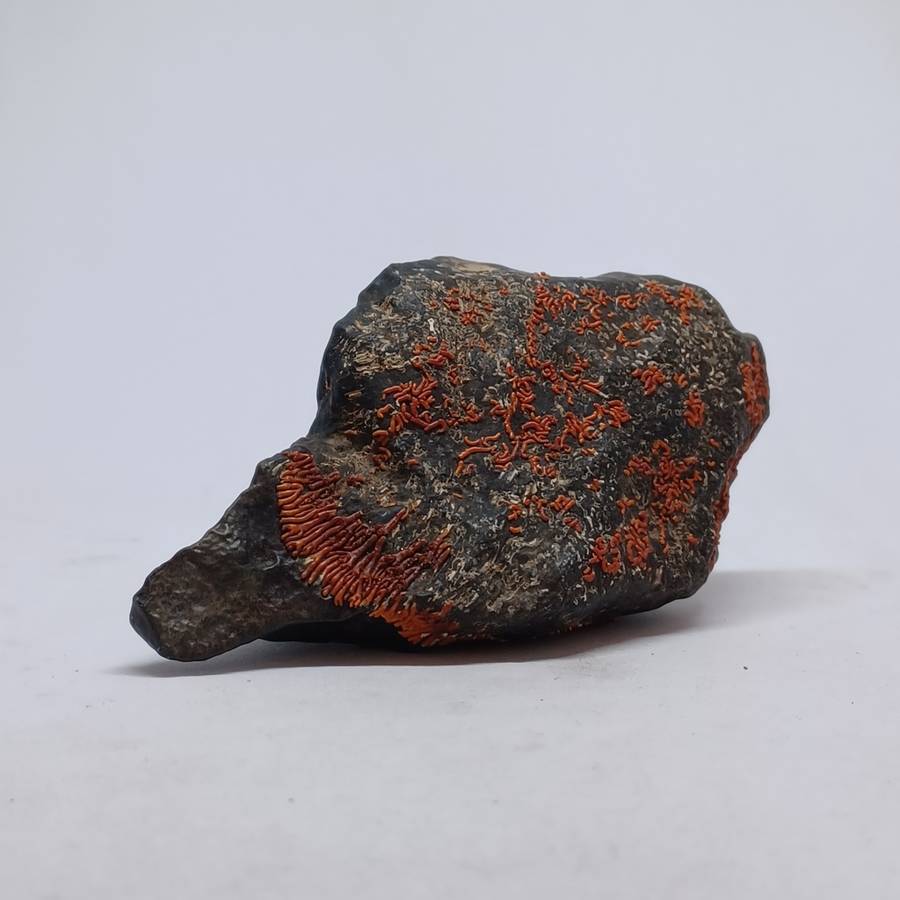 METEORITE partially covered with lichen (10cm x 5.2cm x 3.8cm)