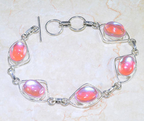 RAINBOW TOPAZ SILVER BRACELET