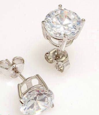 Shining Cubic Zirconia .925 Sterling Silver Earrings