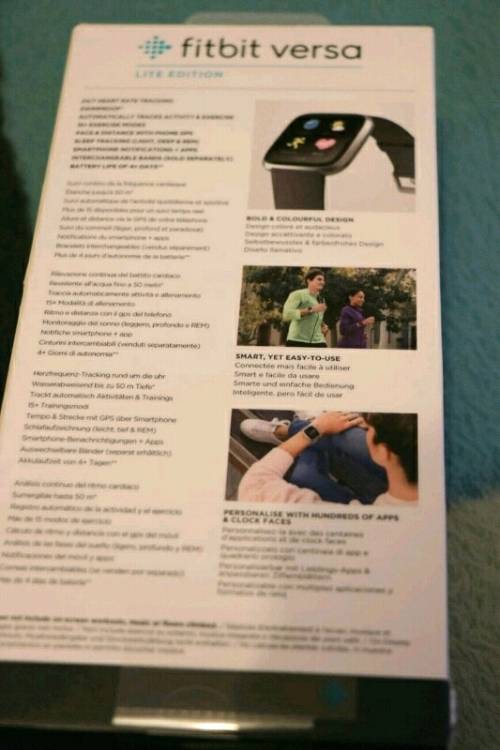 Fitbit versa Lite Charcoal New Sealed