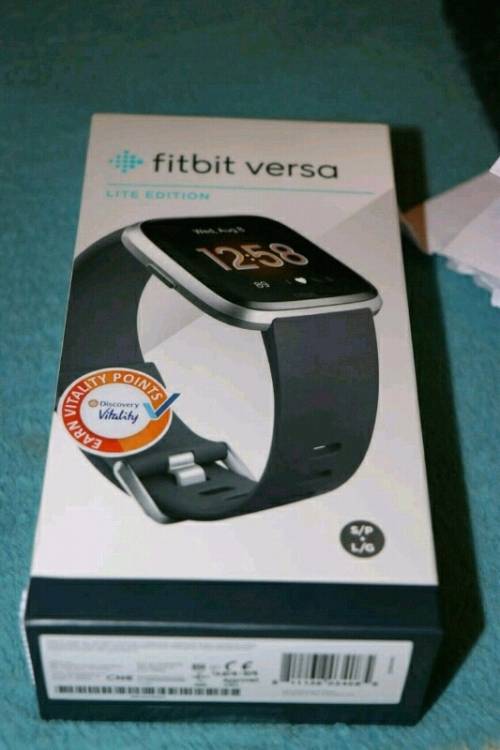 Fitbit versa Lite Charcoal New Sealed