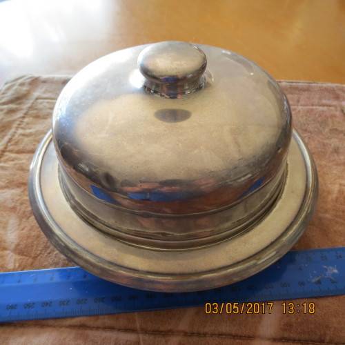 Silver plated serving dish with warmer, made by H & Co Ld, as per photo