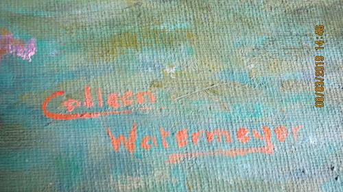 Country scene painting on board, 49cm by 64cm, as per photo