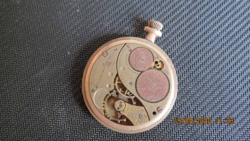 Elgin pocket watch, no backing or glass, as per photo