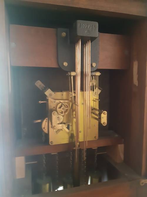 Tempus Fugit grand father clock, in excellent condition, 190cm by 41cm, 26cm deep, as per photo