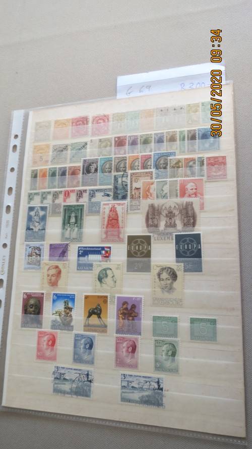 collection of stamps from Luxembourg, as per photo
