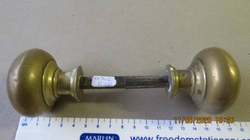 Antique brass door handles, as per photo