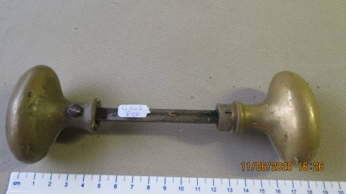 Antique brass door handles, as per photo