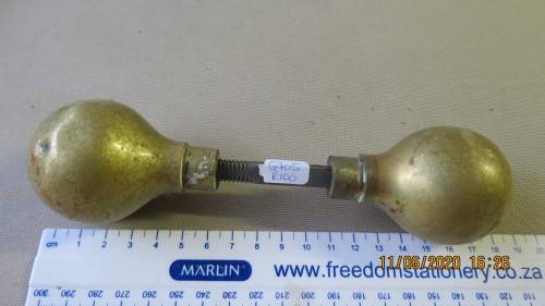 Antique brass door handles, as per photo