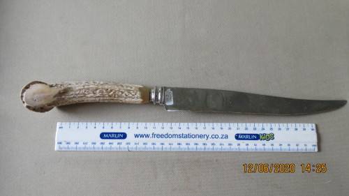 antique curving knife, blade 22cm, as per photo