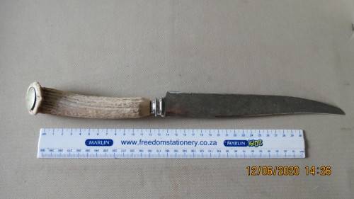 antique curving knife, blade 22cm, as per photo