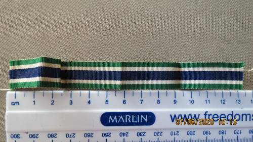 S.A. Prisons Dept. Faithful Service medal miniture ribbon, 14cm long, as per photo