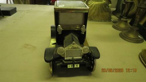 vintage car jewellery box in the shape of a 1915 Ford car with music box in it,......,as per photo