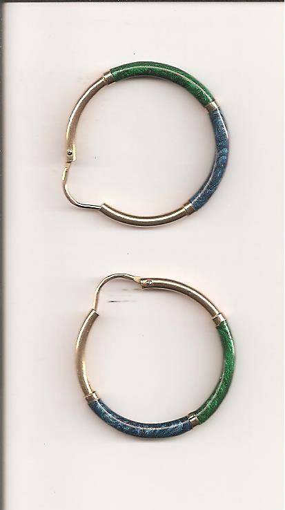 9ct gold earrings, 2.9 grams, as per scan