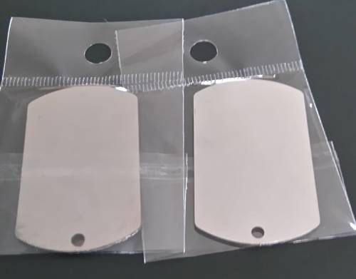 ENGRAVABLE STAINLESS STEEL MILITARY DOG TAGS